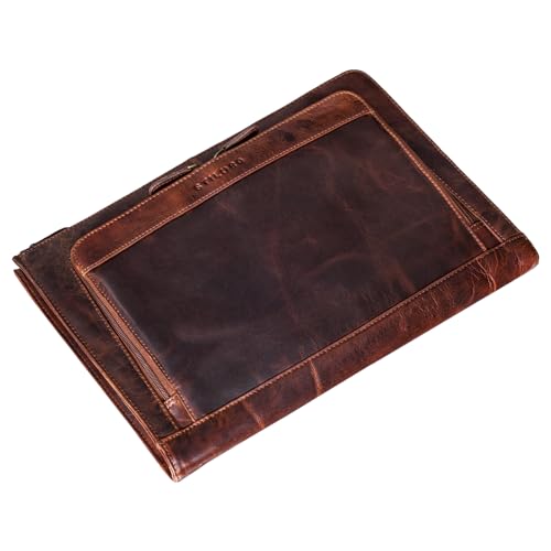Portfolio Serviette Porte Document Cuir Véritable de Haute Qualité - 5