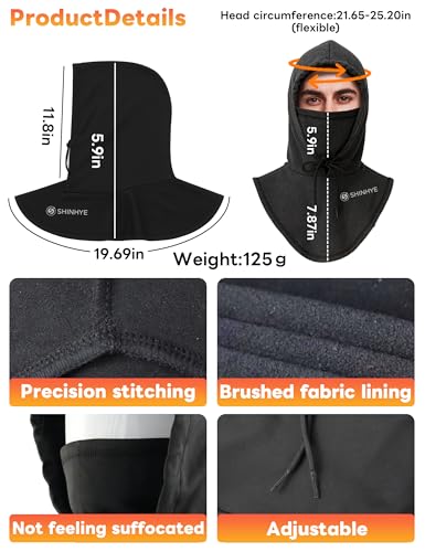 image for ShinHye Balaclava Ski Mask for Cold Weather, Windproof Thermal Face Ma