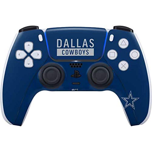 Skinit Decal Gaming Skin Compatible with PS5 Controller - Officially Licensed NFL Dallas Cowboys Blue Performance Series Design