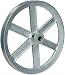 Chicago Die Cast 1000A6 10 in. Dia. Zinc Single V-Groove Pulley