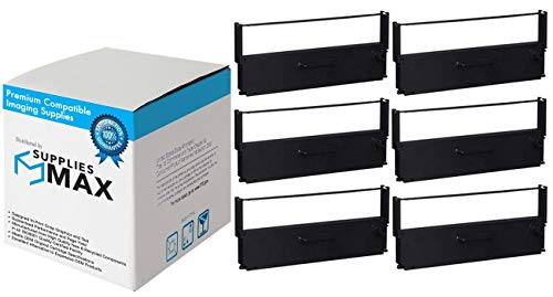 SuppliesMAX Compatible Replacement for Verifone Ruby Superstem Black Printer Ribbons (6/PK) (CRM0022-01BK)
