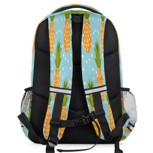Watercolour Pineapple Dots Backpack with Chest Strap Reflective Lightweight Travel Hiking Backpack for Men Women Waterproof Daypack Back Pack for Commute Camping4