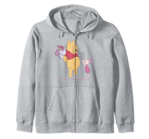 Sweat Winnie l'Ourson Disney Friends Forever avec zip pour la Saint-Valentin