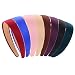 BBTO 8 Pieces Satin Headbands, 1 Inch Wide Hair Band Ribbon Headbands for Women Girl, 8 Colors