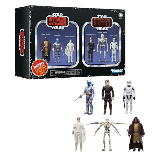 Star Wars La Collection Retro - Pack Multiple de Figurines à Collectionner Attaque des Clones Vengeance des Sith