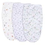 NIKISHAP 3-Pack Organic Baby Swaddle Sleep Sacks - Swaddles for Newborns, Infant 0-3 Months, Baby Girls, Boys, Soft & Snug Newborn Sleep Sack, Nursery Swaddling Blankets, Easy to Use