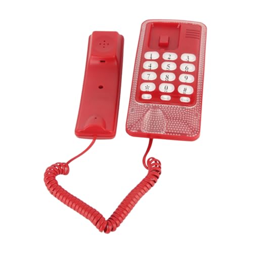 Generic Teléfono con Cable Montado en la Pared con Función de Silencio de Flash Rápido de Rellamada para la Escuela de Oficina en Casa | Material ABS Duradero | Se Adapta a la Escuela de Oficina de