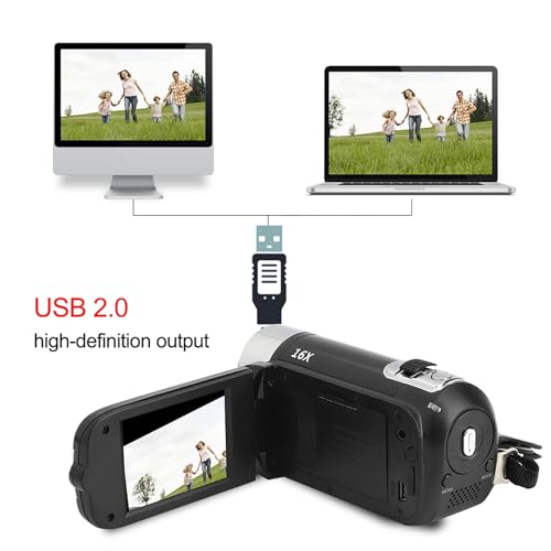 Caméscope numérique haute définition DH-90 doté d'un zoom puissant 16X