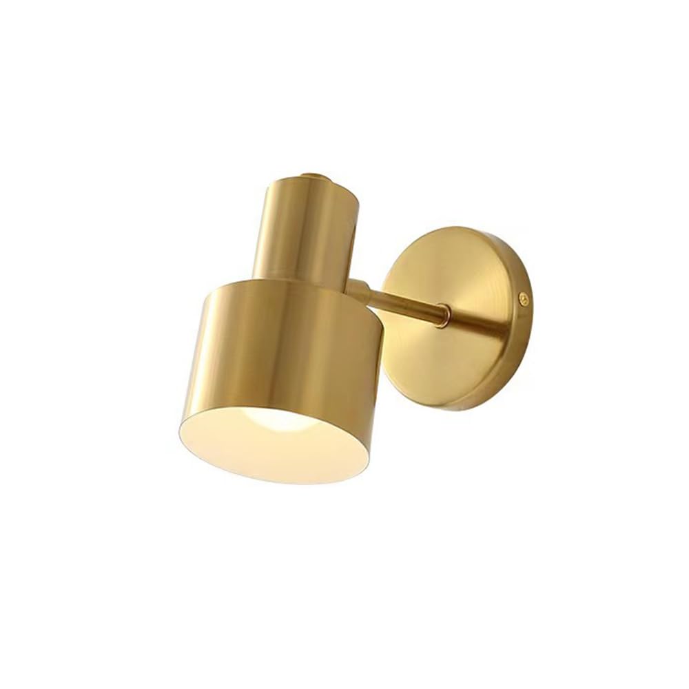 Mengjay Vintage Apliques de Pared Industriales Lámparas de Pared Metal Dorado E27 Iluminación Interior Luz de Pared para Sala de estar, Dormitorio, Ppasillo