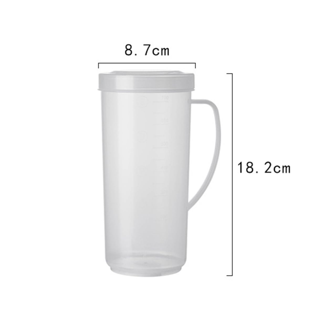 ABOOFAN 6 Pz tazza tazze graduate brocca di miscelazione in plastica contenitori caffettiera brocca di caffè brocca con bilancia maneggiare contenitore Forno a microonde Riutilizzabile