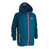 Under Armour Big Boy's Day Trekker Hooded Hybrid Jacket Outerwear, Techno Teal, YXL