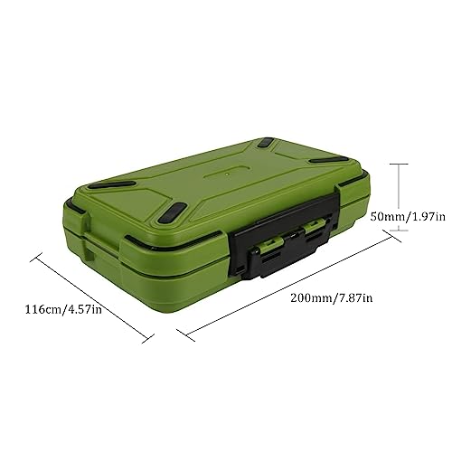 Fishing Tackle Box,RoadLoo Fishing-Lure-Boxes-Bait Multifunctional Fishing Accessories Storage Box 30 Compartment Waterproof Portable Fishing Tackle Box Waterproof with 20 Soft Plastic Lures (green) - Image 2