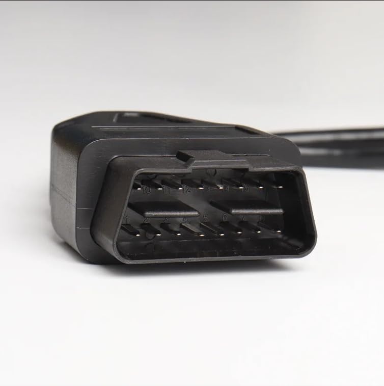 16FT/5m 16Pin OBD2 Extension Cable for Car Diagnostic Tool, OBD-II 16 Pin Right Angle Male to Female ELM327 Diagnostic Extension Cable