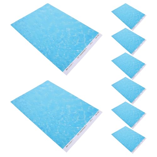 TOYANDONA 20 Piezas Papel Adhesivo Agua Ondulada Realista para Modelos Miniatura Materiales para Escenarios de Paisaje Exterior Textura Hd Resistente al Desvanecimiento Fácil Aplicación