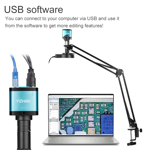 Microscope numérique 4K kit de soudage HDMI objectif 150x réglable - 4