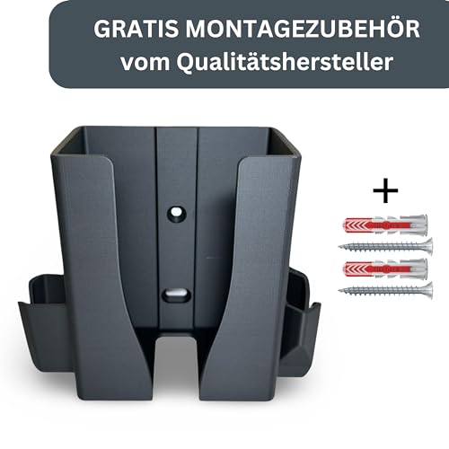 LAYERSMITH® Wandhalterung für das Bosch E-Bike Ladegerät BPC3400 4A [GRATIS MONTAGEKIT] in Schwarz Matt - Saubere Lösung für Ihr Bosch Ebike Smart System gegen herumfliegende Kabel