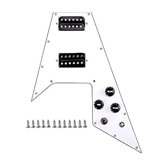 Alnicov Plaque filaire Pickguard précâblée chargée 3 plis pour guitare,compatible avec la guitare de style Gibson Flying… - Les Beatles, Paul McCartney, John Lennon, RIngo Starr, George Harrison