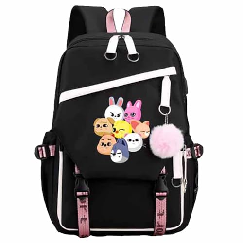 KASENFASHION Stray-K KPOP Mochila escolar de gran capacidad, resistente al agua,...