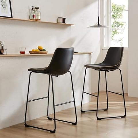 Sweetcrispy 26-inch Leather Bar Stools Cover