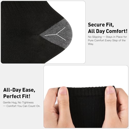 Image of 30 Pairs Men's Breathable Crew Socks - Soft Casual Comfort, Everyday Length Size 8-12 /12-16, Bulk Pack