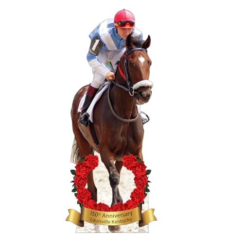 Cardboard People Horse and Jockey 150th Standee Life Size Cardboard Cutout Standup by Cardboard People - Used condition - US$26.85