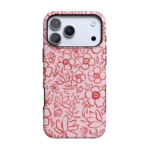 Casely iPhone 17 Pro Case | Blush Garden | Floral Doodle | Bold Protective Design | Compatible with MagSafe by Casely - Used condition - US$27.89