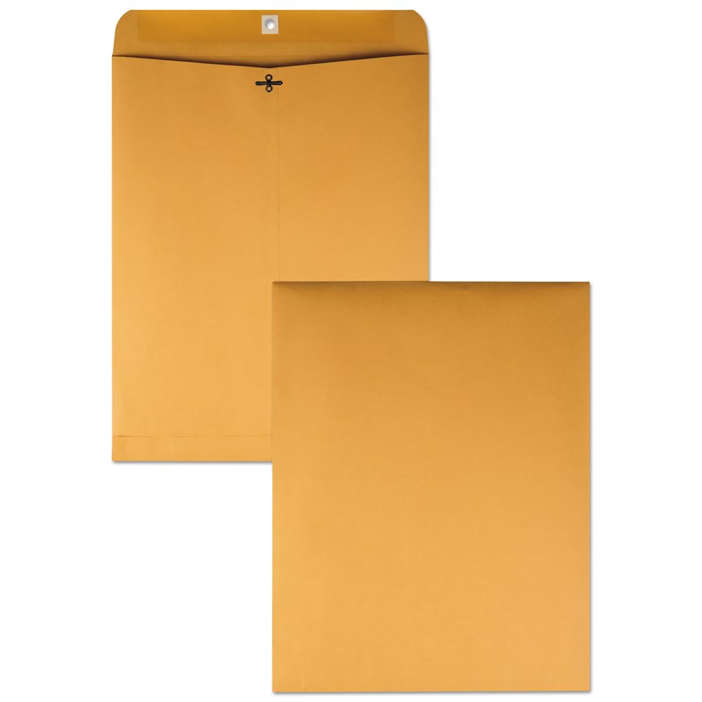 Catalog Envelopes (Open End), Brown Kraft, 28 Pound. 100 Per Pack. (Clasp, 12"x15.5)