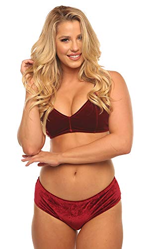Velvet Kitten Sexy Velvet Kiss Bra Set Bralette (Medium, Wine) #TOP1