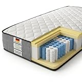 KNERST Royaldream Taschenfederkernmatratze 90 x 200 cm   Matratze mit 7 Zonen Federkernmatratze   Zwei Härtegrade H3 & H4   Höhe: 25cm   druckentlastende Komfortschaum   Polsterung   Mattress