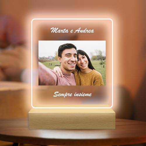 Stileitaliano lampada con foto personalizzata idea regalo anniversario compleanno per