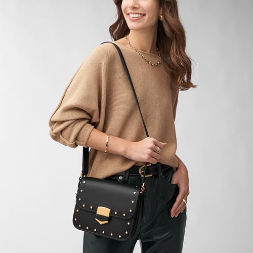 Image of Fossil Women's Lennox Leather Large or Small Flap Crossbody Purse Handbag For Women