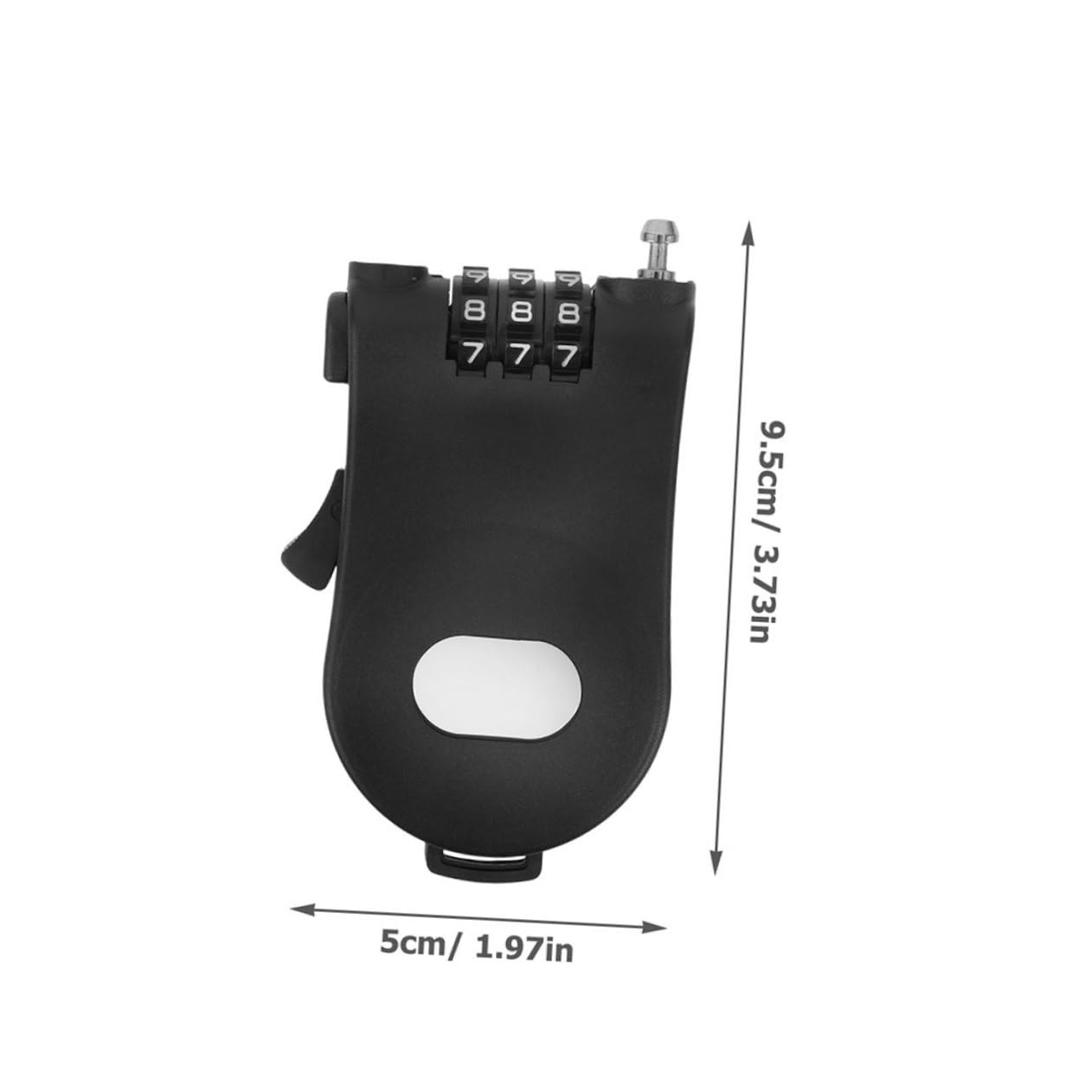 HANABASS 2Pcs Sturdy Retractable Cable Lock for and Bicycles Reusable Bike Helmet Lock Versatile Theft Lock with Durable Design for Snowboards and Scooters