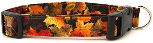 Autumn Leaves Dog Collar with Quick Release Buckle (Medium)