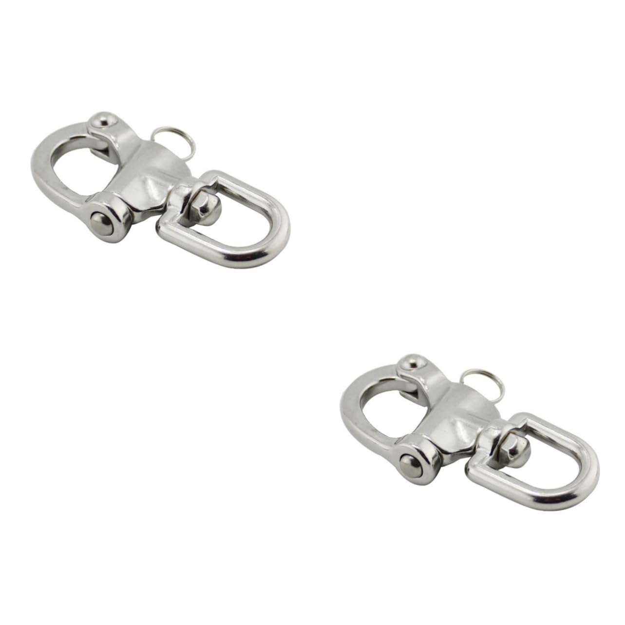 VANZACK 2pcs Stainless Steel Chains Stainless Chain Bumper Shackles Swivel Shackle Rigging Shackles Chain Shackle Stainless Steel Shackles Carabiner The Chain Hook Snap Hand Drawn
