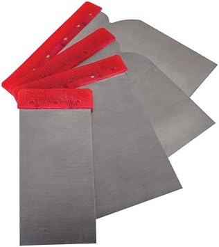 2", 3", 4" and 4.5" Metal Spreader Set for Body Filler and Glaze Application