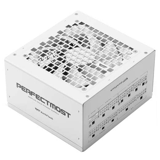 darkFlash PMT750 Fully Modular Power Supply ATX 3.1& PCIe 5.1 Ready, 12VHPWR Cable Included, 100% Japanese 105°C Capacitors, 80 Plus Gold Gaming PSU, Compact 150mm Size, 5 Year Warranty(White)