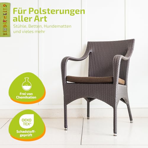 KiNDERWELT Schaumstoff Polster 120x80x8 cm, Europaletten Maß, Schaumstoffplatte 8 cm, Polster aus Schaumstoff, Schaum Matratze für DIY Polsterung Möbel, Matratzenauflage, Camping, Basteln