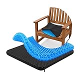 MMOBIEL Cuscino in Gel Cuscino per Sedia Ergonomico Portatile e Impermeabile con Rivestimento Antiscivolo – Cuscino per Seduta Prolungata per Ufficio, Auto, Stadio, Kayak e Viaggio – Da Asporto