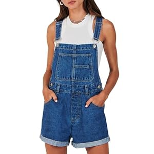 ANRABESS Overalls for Women 2024 Summer Casual Loose Fit Adjustable Shorts Denim Overall Rompers Bib Jeans Shortalls Outfits