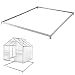 TecTake Invernadero de jardín policarbonato Transparente Aluminio casero Plantas Cultivos 5,85m³ -...