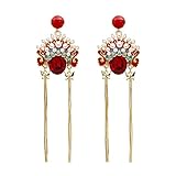 ❤Material: los exquisitos aretes colgantes están hechos de aleación ecológica de alta calidad, sin níquel y sin plomo, cada par de aretes es ligero, cómodo de llevar, puede durar mucho tiempo, minimiza tu riesgo de alergias.
