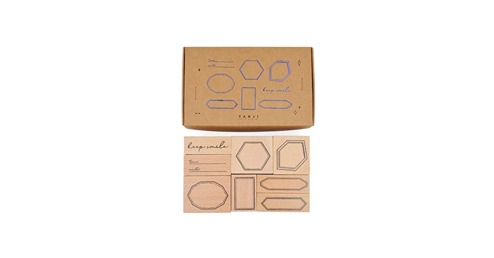 Amazon.co.jp: 『木製ゴム印セット』英字スタンプ フレーム