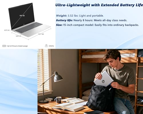 Image of HP Premium 15.6 inch HD Touchscreen Laptop, 16GB, 512GB, Windows 11 Pro, i3