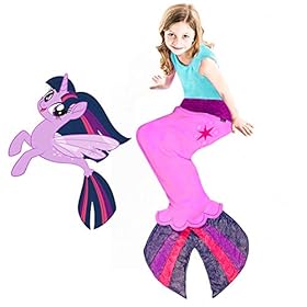 Blankie Tails Valentines Day Gift for My Little Pony Lovers | Double Sided Mermaid Tail Blanket, Perfect Valentines Day… 416Svk+Bi3L. SS280