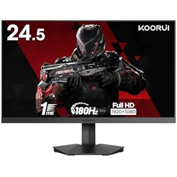 koorui 165hzモニター 24.5インチ KOORUI 24.5 Inch Gaming Monitor, FHD (1920 x 1080), VA, 1ms