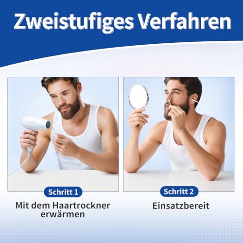 Beauty7 16 gebrauchsfertige Wachsstäbchen Nasen- und Ohrenhaarentfernung Schmerzfrei Nasenwachs Nasenstick Nasenwaxing Nasenhaarentferner einweg-nasenhaar-wachs-kit für Männer und Frauen
