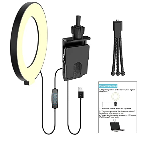6,3'' Ring Light, Selfie Ring Light per Laptop