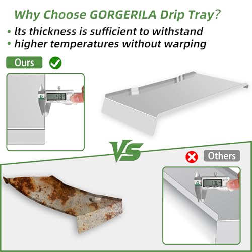 Image of Drip Tray Heat Baffle Replacement for Traeger Ironwood 885 Series Pellet Grills, Stainless Steel Drip Pan Compatible Traeger Ironwood 885 BAC521 and Ironwood 885 BCA1333 KIT0404