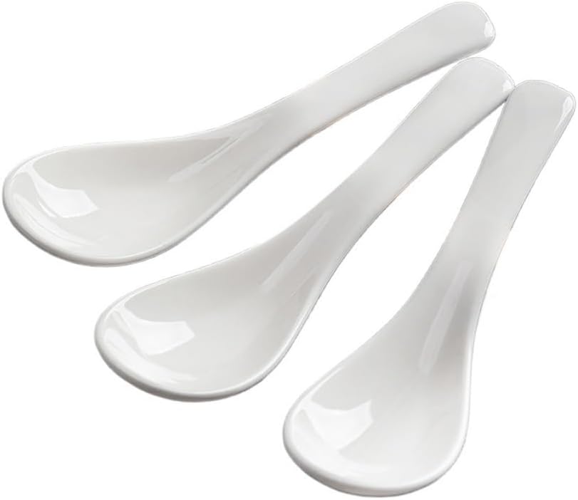 Cooking Spoons 3 Pcs Ceramic Serving Spoons for Home Use, Hotel Restaurant Spoons