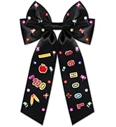 Teacher Hair Bows for Women Back To School Pencil Hair Bow Clips Rhinestone Jeweled Large Hair Bo...